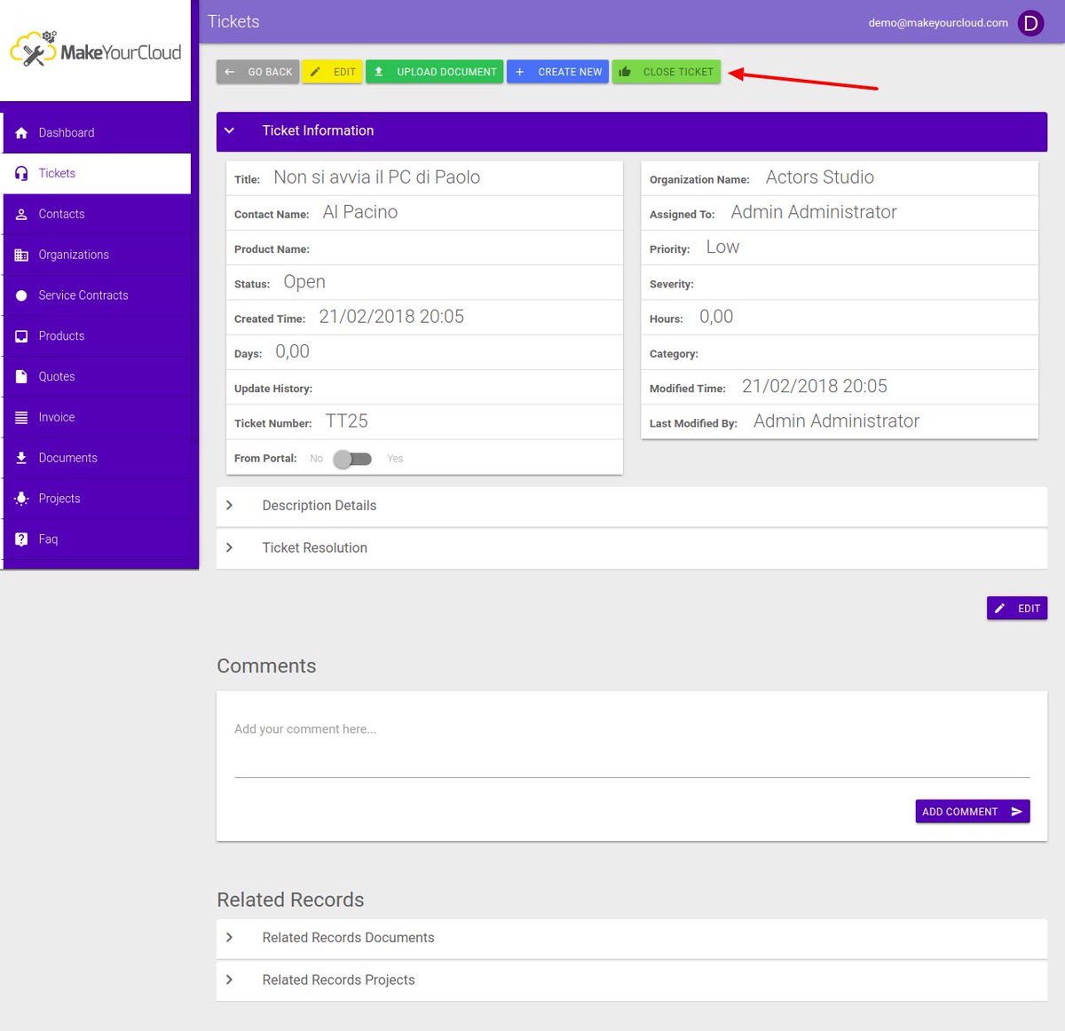 make_your_cloud's tweet photo. Unlimited Combinations thanks to the Action Buttons! See how to use action buttons to close a #ticket, or to create a new ticket starting from the product in MYC #CustomerPortal 
https://t.co/dr0fJHpPYE https://t.co/eKgExzoWFH