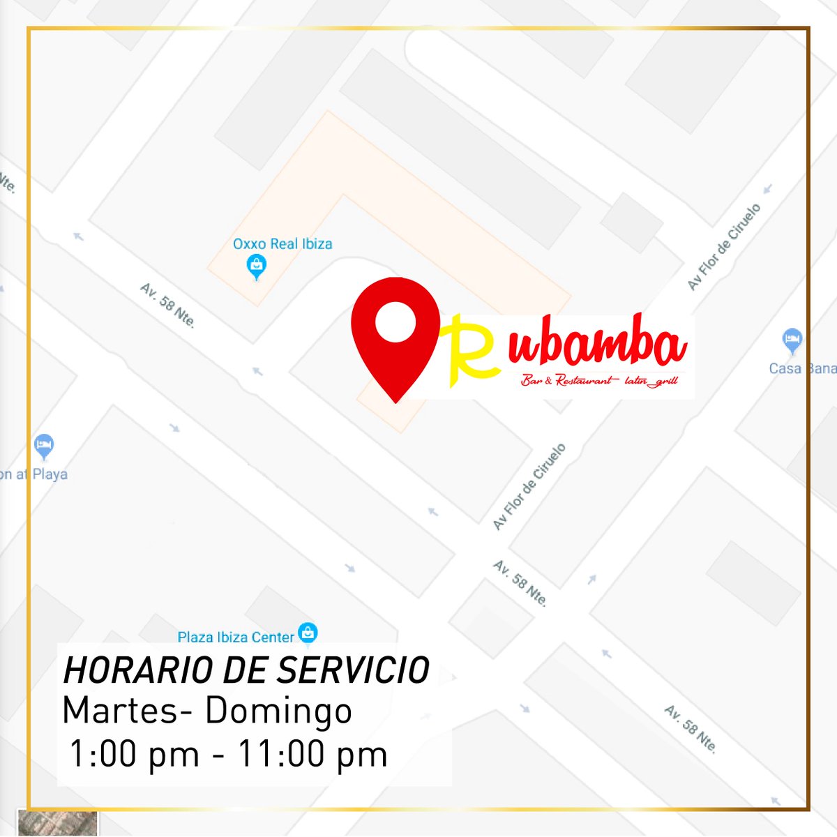 RubambaRestaura's tweet image. Ven a #Rubamba y no te pierdas de la variedad que ofrecemos en nuestro menú. Comidas y bebidas a tu gusto, te esperamos…🍺 ¿Dónde? En Real Ibiza, 58 Norte, Esq. Flor de Ciruelo, #PlayaDelCarmen, Quintana Roo.