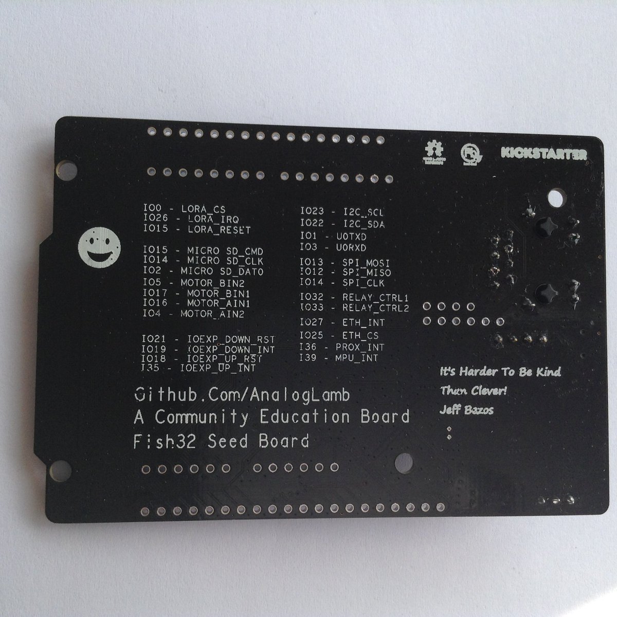 AnalogLamb's tweet photo. #AnalogLamb #Fish32 Seed Board - An #ESP32 Education Board! How about crowdfunding on https://t.co/QjY3hR67N5 #crowd_supply https://t.co/tA1dOOOWd2