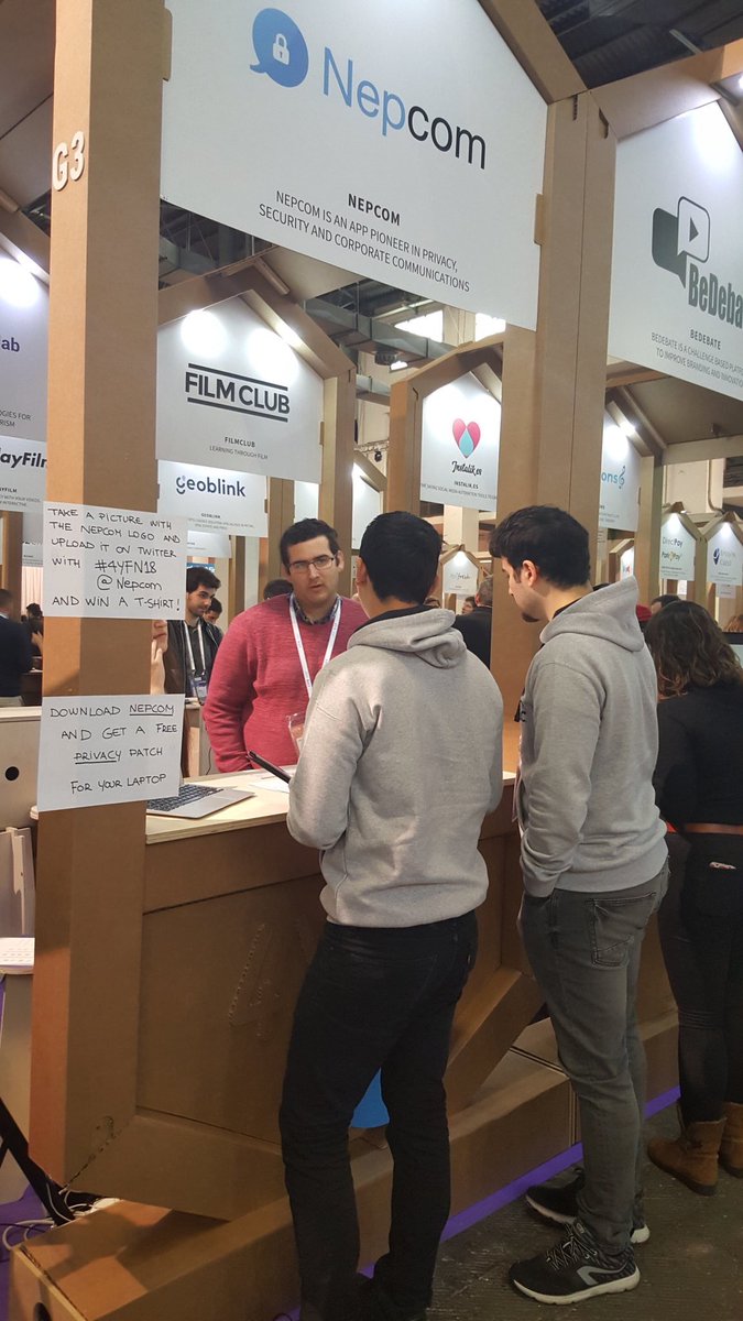 Nepcom's tweet photo. The CTO of #Nepcom @joanjan14 is today in @4YFN_MWC ¡Come and vist us! #4YFN18 #MWC https://t.co/D53AZI4NM6