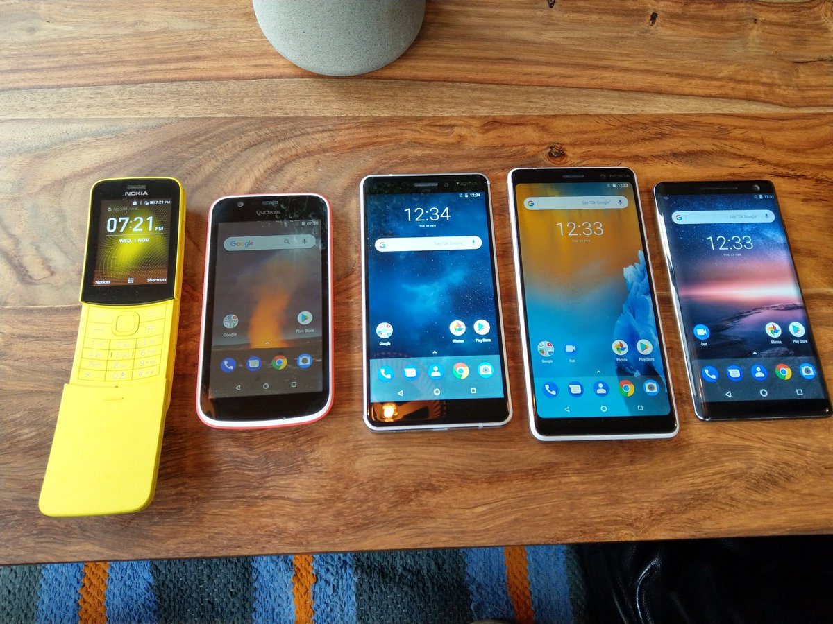 techundtrara's tweet photo. .@HMDGlobal hat zum #MWC18 gleich 5 Telefone im Gepäck. Das 4G-Feature-Phone Nokia 8110 sowie das Nokia 1, 6, 7 Plus sowie 8 Sirocco. #MWCPiloten https://t.co/w22RwtA6Sz