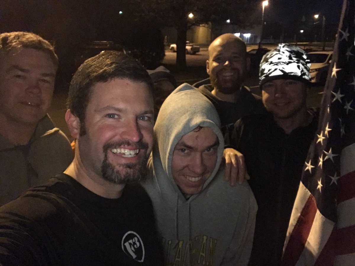 DanMcGeeFD's tweet photo. 6 of us found out about the middle child syndrome for my middle childโs 4th birthday themed workout! #multiplesof4 @f3_lenoir @F3Hickory #f3hky https://t.co/tVNeSrRGeO