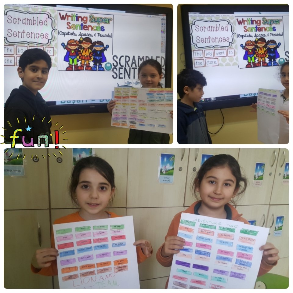 OzgurelTugba's tweet photo. #Scrambled sentences 🍀 #let's have fun #pairwork activity #dogaschool @dilekyldz1986 @KevsGunesMetin @ece_hamret @Serkan_Celik52 @icigdemm https://t.co/PMFbnlGlHt
