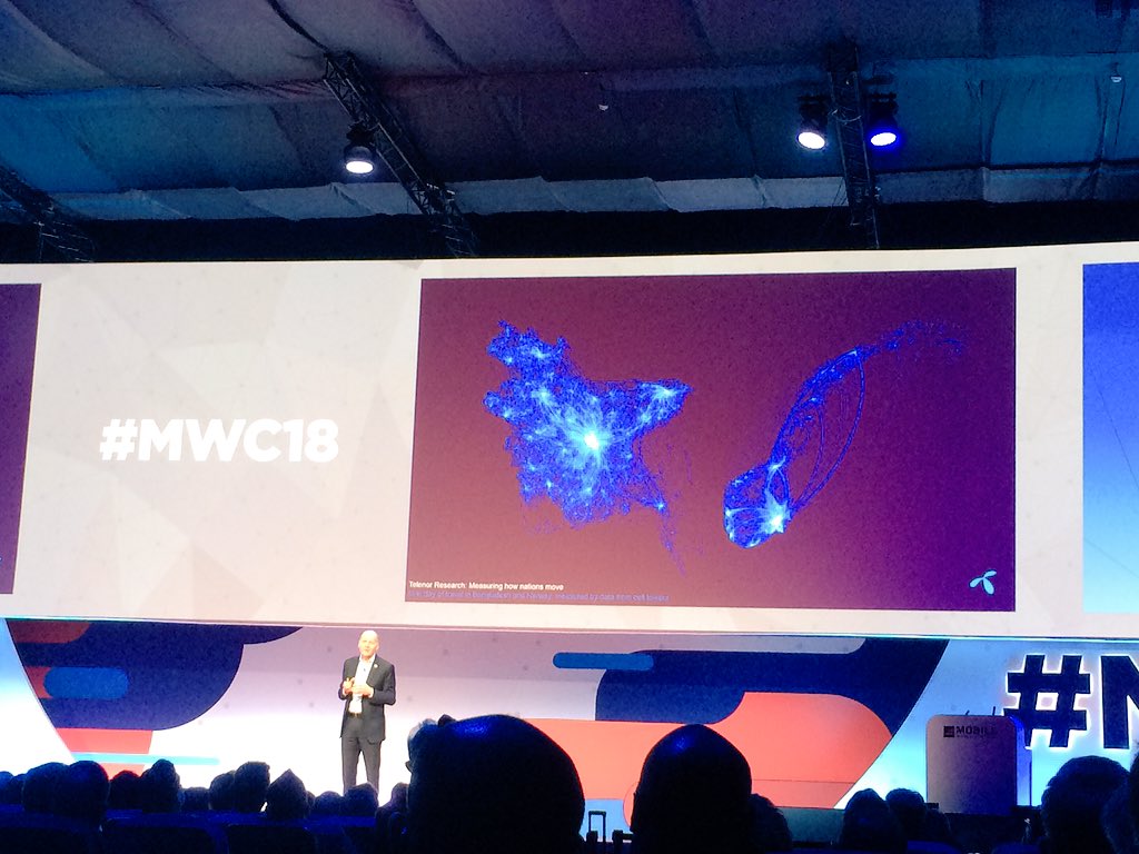 Ari_fres's tweet photo. Amazing visualisation of how #Mobile #data is used to map mobilisation in #Bangladesh to coordinate relief efforts @Sigve_telenor #telenor #betterfuture #MWC2018 https://t.co/4woBbM7VRC