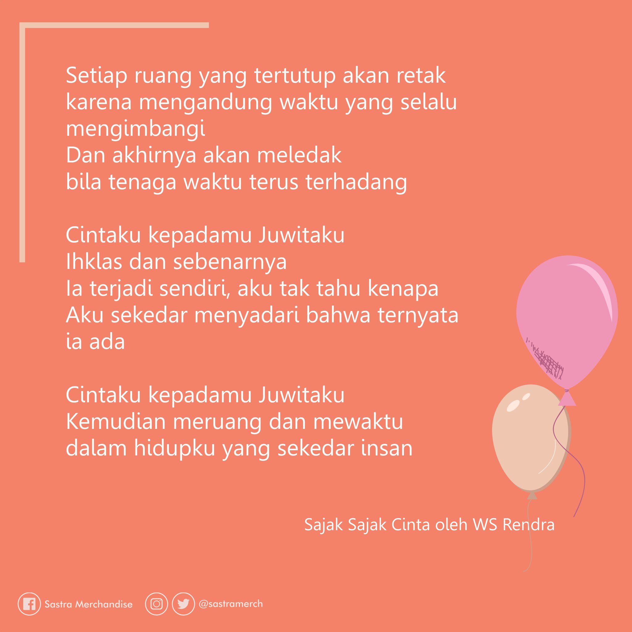 Lembar Kata On Twitter WS Rendra Sastra Sastrawan Indonesia Cerpen Novel Puisi Karya Karyasastra Kata Katakata Merch Merchandise Acepzamzamnoor Sitorsitumorang Senogurmiraajidarma Sitorsitumorang Sapardidjokodarmono WSRendra Https