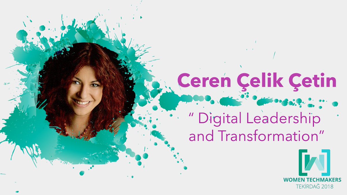 WTMTekirdag's tweet photo. Ceren Çelik Çetin, "Digital Leadership and Transformation" başlıklı sunumuyla WTM Tekirdağ IWD '18 'de!
IWD Tekirdağ '18, 3 Mart'ta Çorlu Mühendislik Fakültesinde!
Kayıt ve etkinlik hakkında detaylı bilgi için: https://t.co/v8hYg4SqA1 https://t.co/YU6ADVmBCU