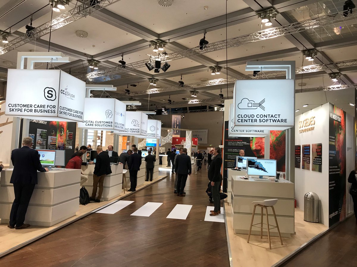 SOGEDES's tweet photo. It started! 📣📣📣
#CCW2018 is here.
Meet us in Hall 3!
🖥️
#callcenterworld #CCW #Berlin #omnichannel #chatbots #virtualagents #crm #AI #RPA #automation #gamification #NLP #CX #UX #automatisierung #KI #kundenservice #cloudservice #workforcemanagement https://t.co/jEU3fe0C6h