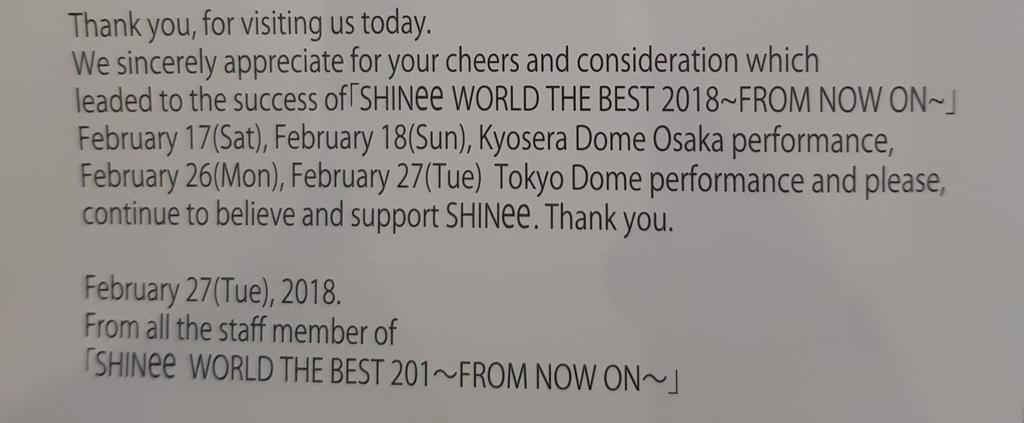"Please, continue to believe and support SHINee."