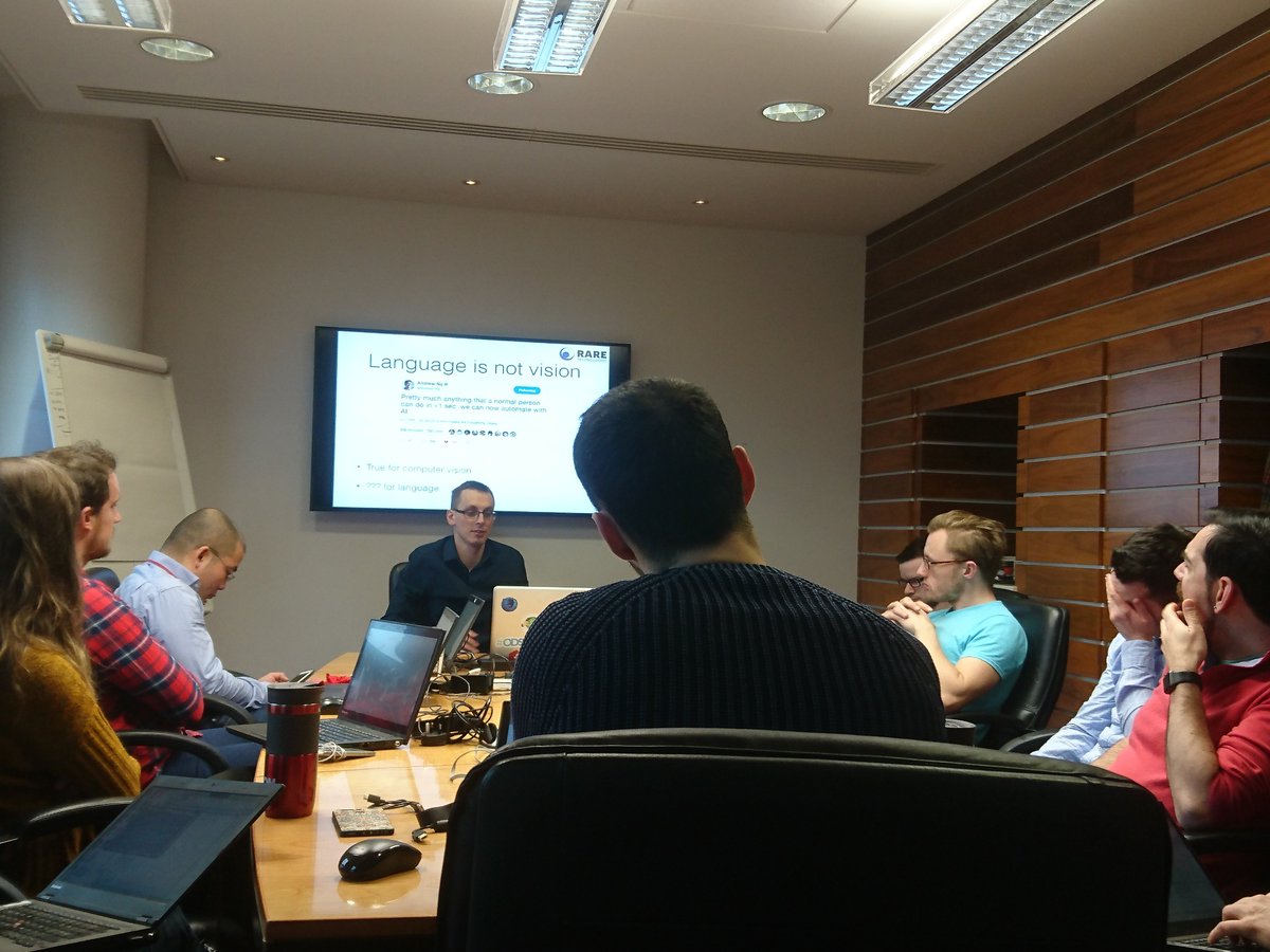 Our instructors <a href="/kjam/">katharine jarmul</a> <a href="/pmigdal/">Piotr Migdal</a> delivering hands-on #ML &amp; #NLProc workshop for Aon Dublin <a href="/ACIA_ie/">Aon Centre for Innovation and Analytics (ACIA)</a>. Great team!

See our courses rare-technologies.com/corporate-trai…
