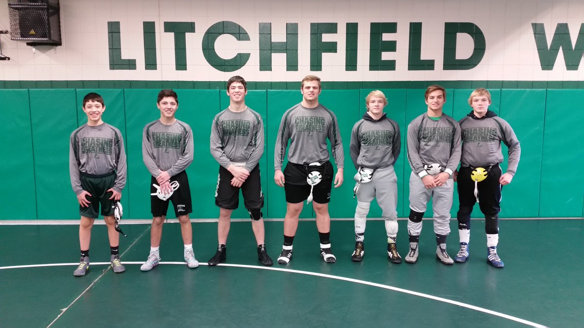 Congrats to Eddie, Jerry, Kal, Chase, Afton, Logan, and Ezra for  qualifying for state! Wrestling begins at 9:00 AM on Friday at the XCEL! #golitch