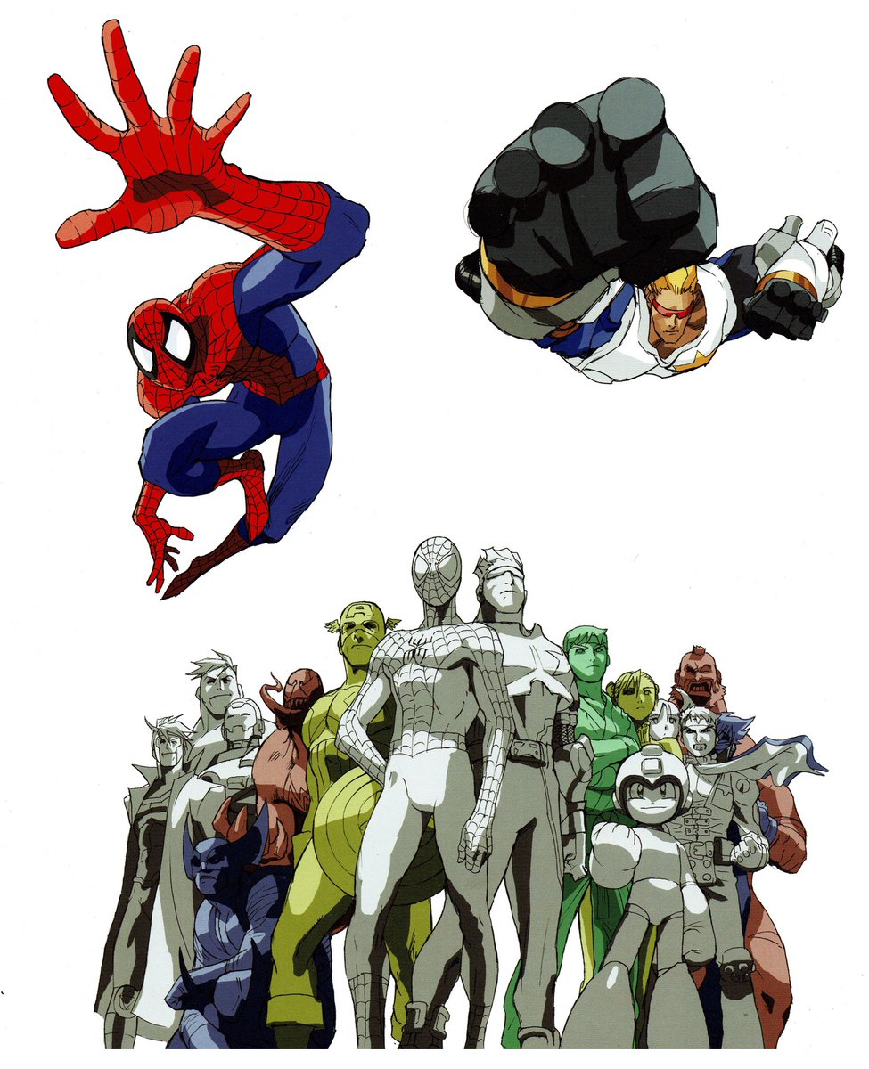 Artwork created for sprite development for the Marvel vs. Capcom intro. 