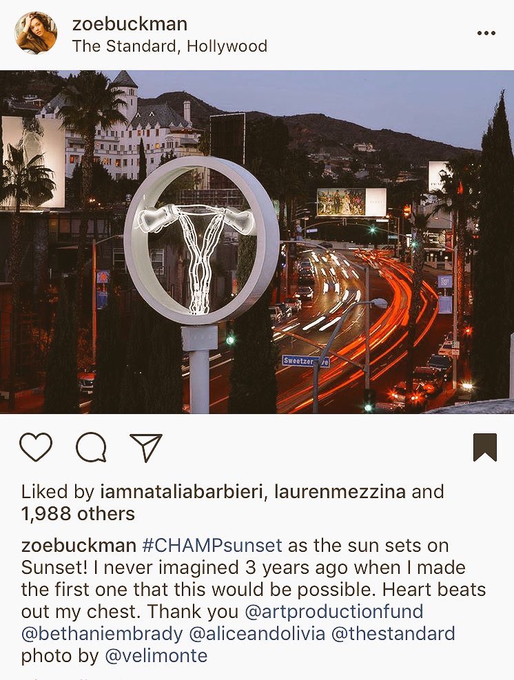 Giants_Theatre's tweet photo. HUGE #GiantsAssociateNews Today!!!
Zoë Buckman’s #champsunset is lit up on Sunset Boulevard, #Hollywood. A shining reminder that #TimesUp.
We are so proud of you and all your work Zoë! https://t.co/GB8mFkyCQ6