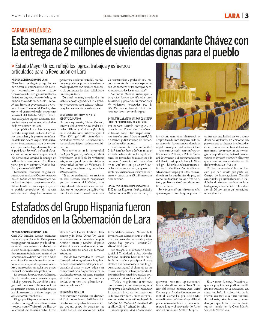 gestionperfecta's tweet photo. Feliz martes! Aquí las noticias más resaltantes de las últimas horas de @Ciudad_BQTO https://t.co/DUJae2cuEp