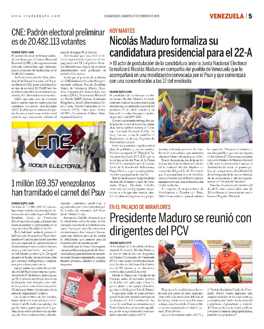 gestionperfecta's tweet photo. Feliz martes! Aquí las noticias más resaltantes de las últimas horas de @Ciudad_BQTO https://t.co/DUJae2cuEp