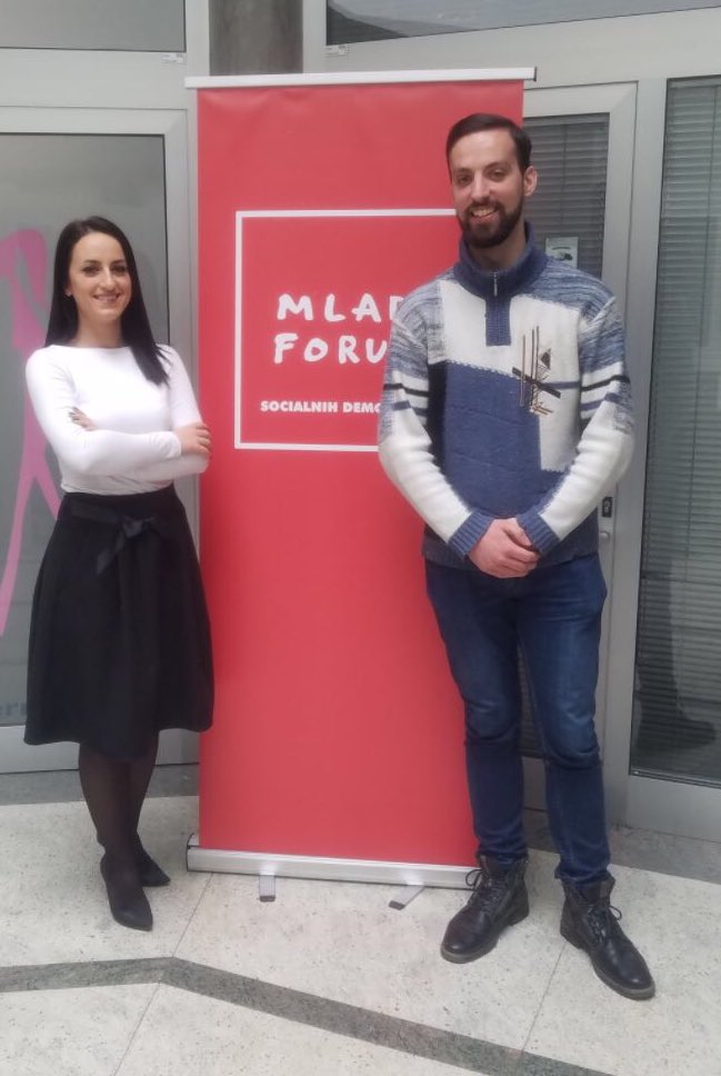 SD_CRNAGORA's tweet photo. Belma Šestović i Nikola Zirojević su u ime Omladine Socijaldemokrata Crne Gore učestvovali na seminaru ,,Piran 2018" u Velenju koji je organizovao @Mladiforum @600vic @ZirojevicNikola #OSDCG https://t.co/cqJ8FPPeU5