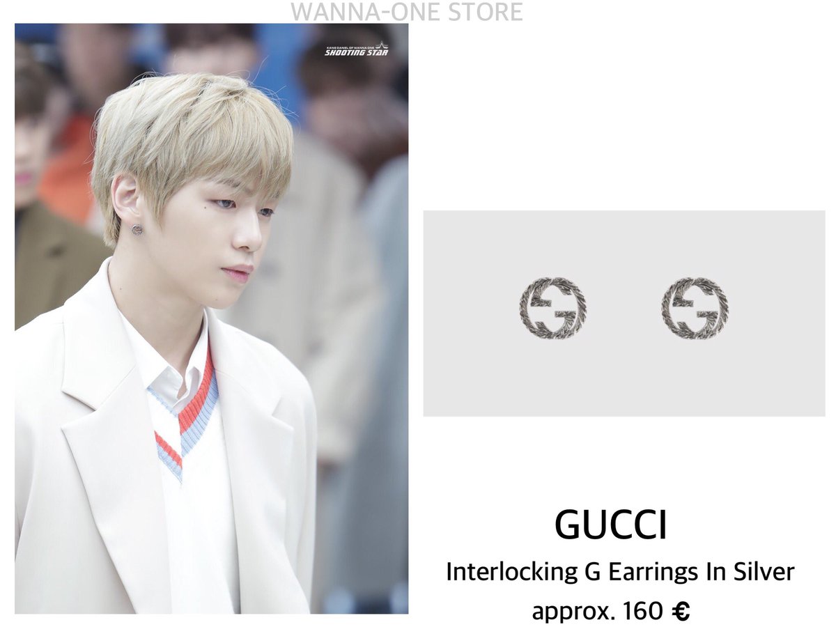 gucci interlocking g earrings in silver