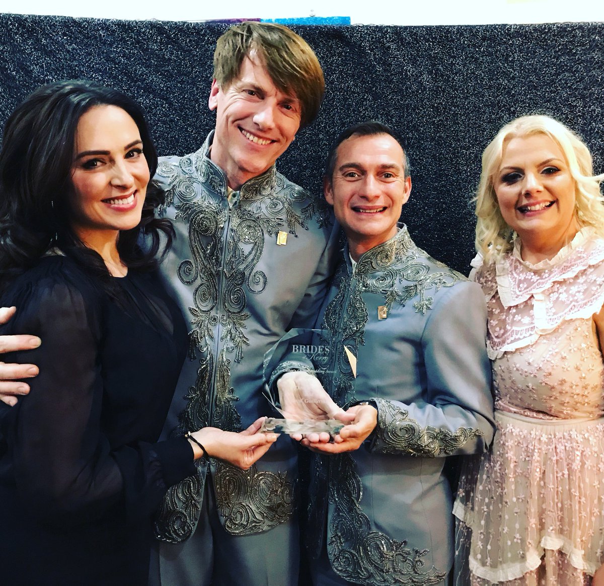 A huge Thank you to April Drew and <a href="/BridesKerry/">Brides of Kerry</a> <a href="/IrishLGBTWedMag/">Irish LGBT Weddings</a> for your #EditorsChoiceWeddingAward and the overwhelming surprise of flying in our dear friend <a href="/grainne_seoige/">Gráinne Seoige</a> to present it to Pascal <a href="/FleurDePascalNY/">Fleur De Pascal</a> and I