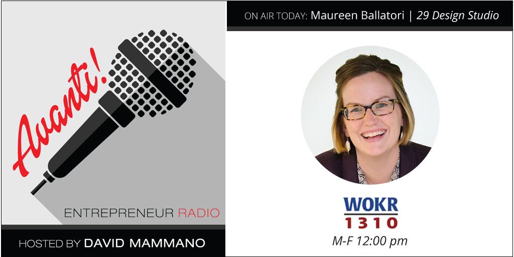 Avanti Radio Show—Today: Maureen Ballatori is the founder of 29 Design Studio, a boutique branding and marketing agency in Upstate New York. She has a unique ability to design powerful solutions to help next-level businesses tell their story. #ROC bit.ly/Avanti-Radio-S…