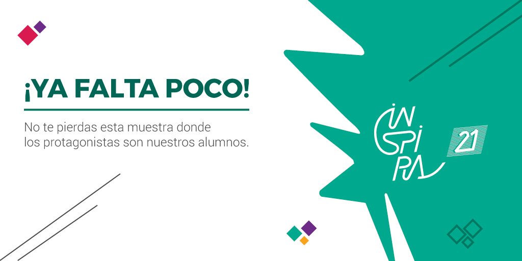 LaSiglo21's tweet photo. ¡Falta muy poco para #Inspira21! 🙆🏽
El 1 de Marzo en Córdoba Shopping, vení a disfrutar de una muestra que tiene como protagonistas a nuestros alumnos.
Más Información 👉🏽 https://t.co/HvHprE4Vfl https://t.co/S9hkLVVJsu