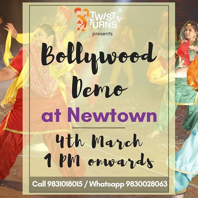 twistnturns_tnt's tweet photo. For all the #bollywood lovers 💃💃
. .
#bollywooddance #democlass #postholi
. .
At #newtown on 4th March
. .
#bollywoodholi #twistnturns #continuedancing #continuecelebrations #bollywooddance #demo #freeclass #trial #nachdenesaare #callnow #bookyourspace https://t.co/hrJOvHsHar https://t.co/rCNfOYHAzO