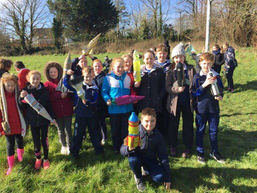 ScoilIde's tweet photo. “One small step for man, 156 metres for mankind” New school record set @ 156 metres #engweek18 #makerspace Looking forward to next week’s #Launchoff &amp; workshop with @MungretNS &amp; @MilfordNS82 https://t.co/3YVvg6F8or