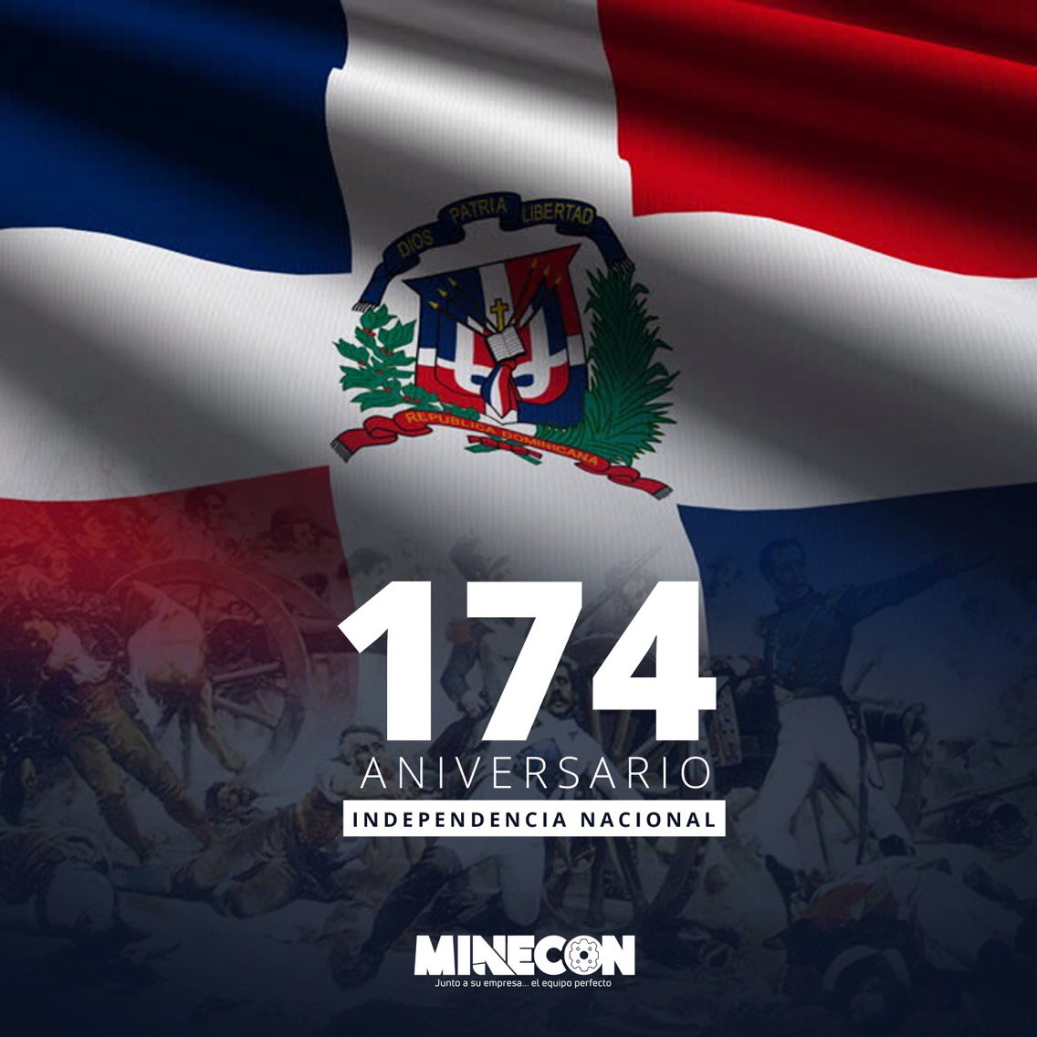 MINECONSA's tweet image. Hoy #27defebrero conmemoramos el 174 aniversario de nuestra independencia nacional. #mesdelapatria #independenciadominicana #minecon_sa