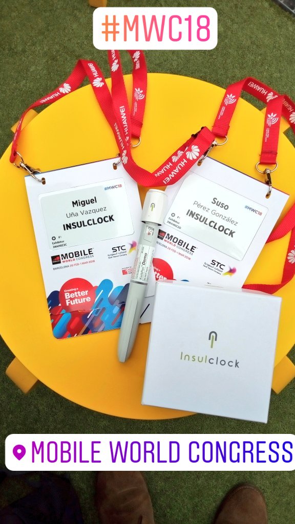 SusoTS's tweet photo. Muy feliz!!!! #MWC18 #Insulclock https://t.co/TGxhHgqeTl