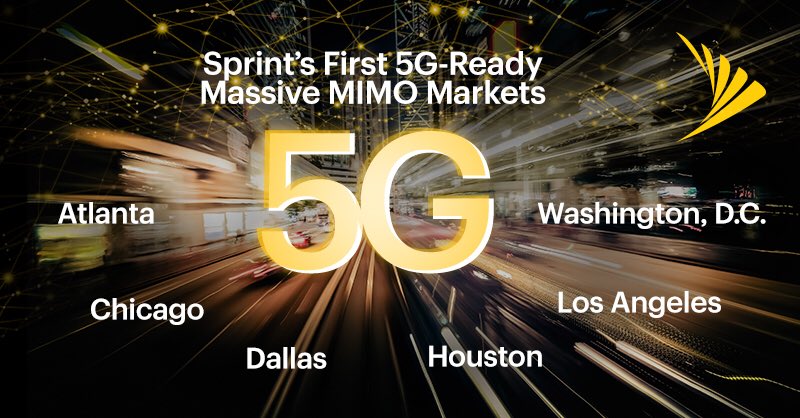 JohnSaw's tweet photo. Proud to announce @Sprint will be deploying 5G-ready #MassiveMIMO in our 1st major cities starting in April. This is the initial stride to build out our Next-Gen Network &amp; bring #SprintNetwork one step closer to #5G. #MWC18 https://t.co/PLymk9IhyG https://t.co/CJxeo2TXbM