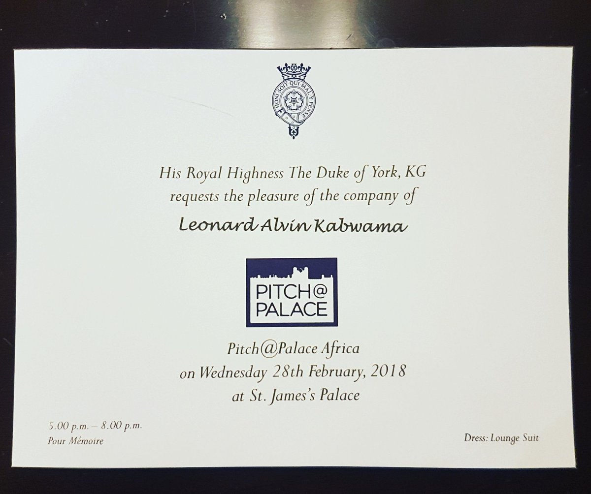 alvinkabwama10's tweet photo. Royal Invite for @Uri_SAF #Pitch@Palace @RAEngNews @RAEngGlobal https://t.co/WAFWShvRCc