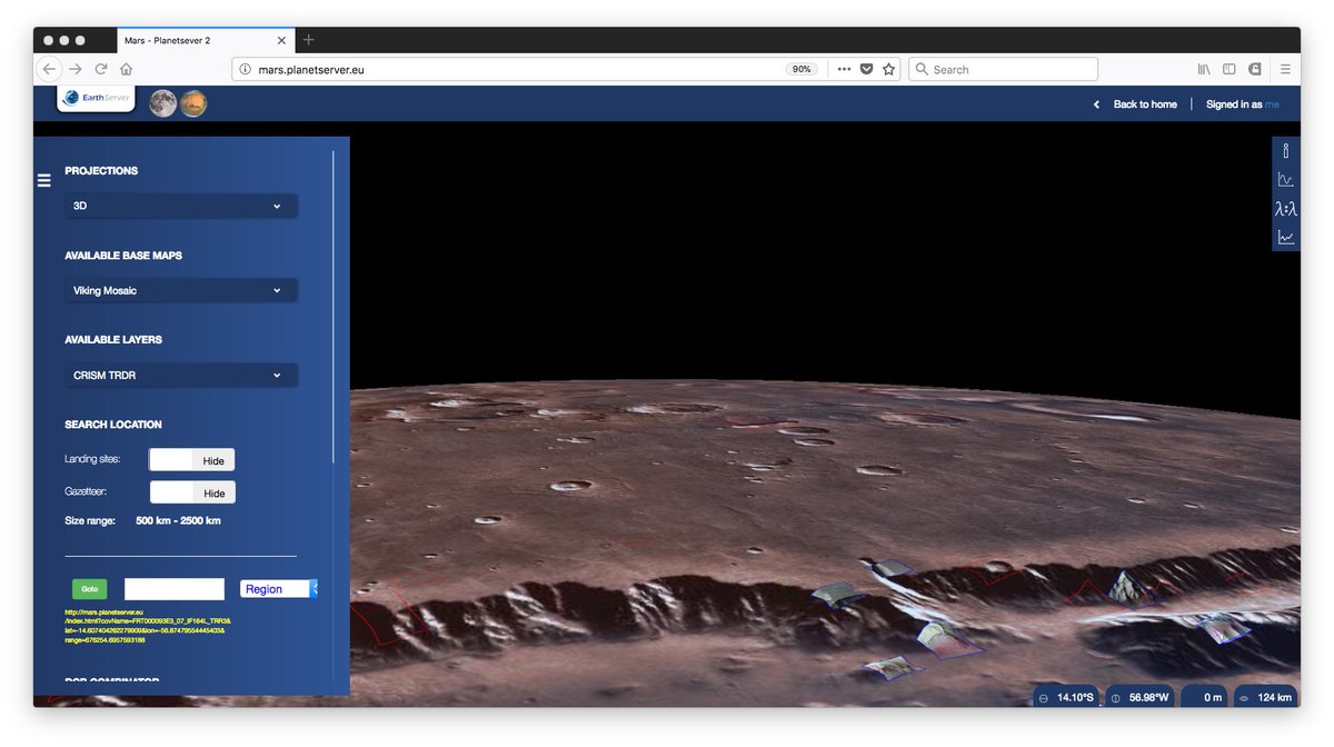 Zooming in on #Mars with <a href="/EarthServer_EU/">EarthServer</a> <a href="/rasdamanGmbH/">rasdaman GmbH</a> &amp; @NASA_WorldWind (all open source on github.com/planetserver/)