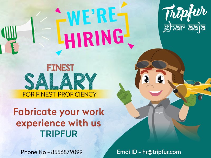 tripfur's tweet photo. Kick-start your career in the travel industry with #Tripfur.
Apply today!

#FlyHome #GharAaja https://t.co/MuIioAUMLt