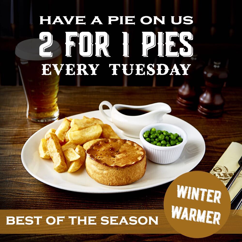 TheUrmston's tweet photo. Beast from the east , we’ve got the best in the west 👍 great winter warmers for the current climate , 241 on all our delicious pies served all day, & the fires roaring #haveoneonus https://t.co/NWelK28kIf