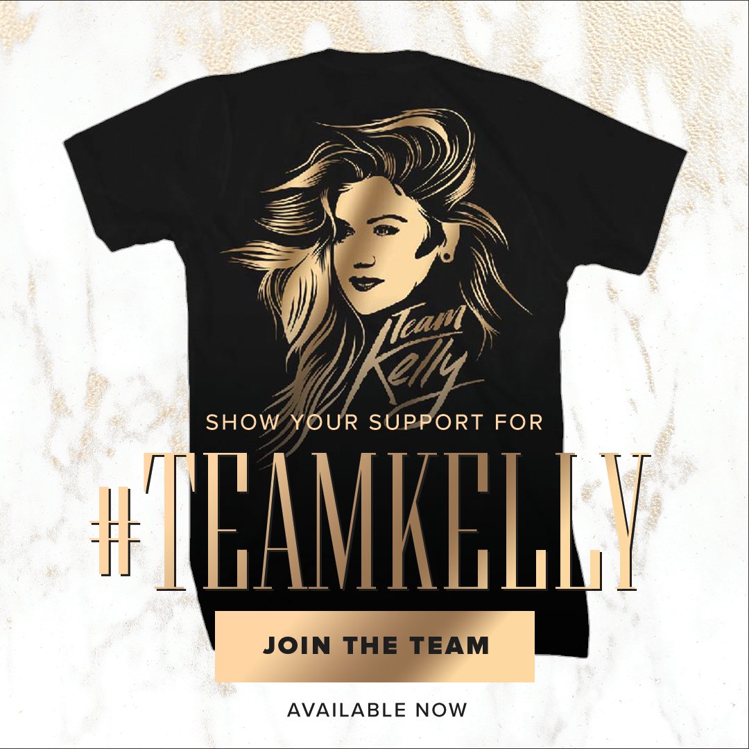 kellyclarkson's tweet photo. Are you #TeamKelly?! Show your support and represent for the team with this exclusive new design, available now at https://t.co/itkxz0gyIa! – Team KC https://t.co/lllhOXsaAL