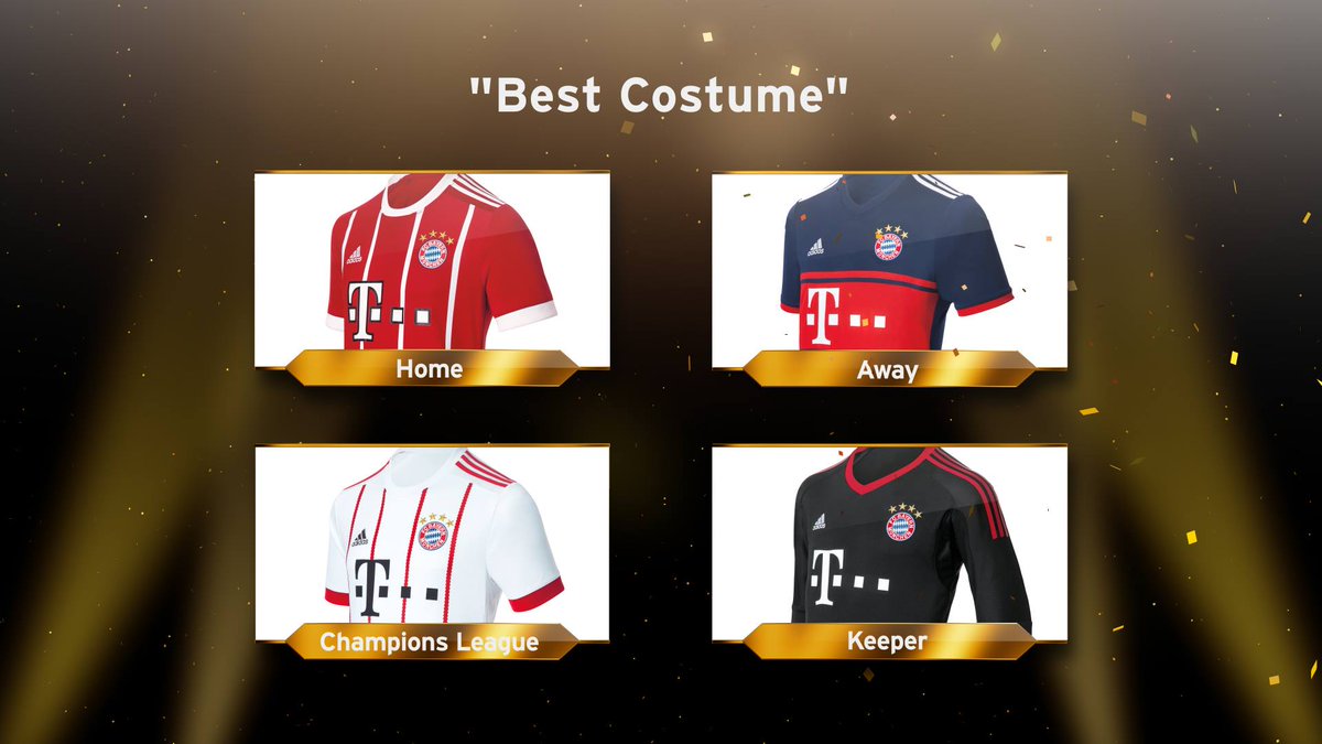 Kategorie 2⃣: "Best Costume".  🔴🔵⚪⚫ Stimmt jetzt ab - welches Trikot ist euer Favorit? #FCBayernOscars https://t.co/yMHT75PvEo