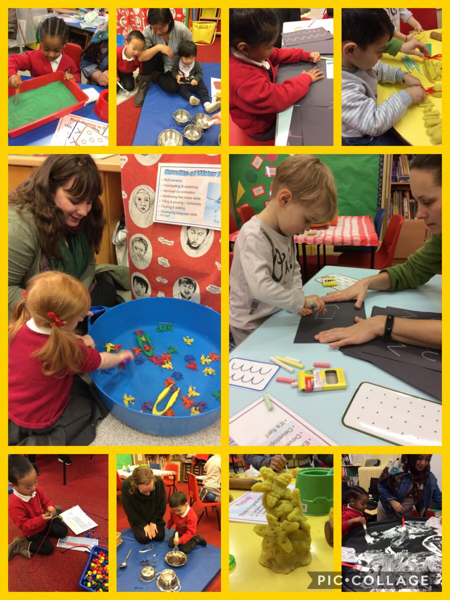 MoorlandNursery's tweet photo. Today we enjoyed our fourth Language and Play session. This week our session was all about early writing and mark making. #learningtogether #parentalengagement #languageandplay https://t.co/98YzhNy0MA