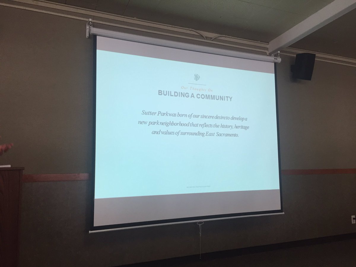 erinnstumpf's tweet photo. Attended an update on the #SutterPark neighborhood in #EastSac this morning (site of the old Sutter Hospital). Over 100 lots to be developed, with a park, and small retail, and will be a great addition to the area! #realestate #sacramento https://t.co/YBLspoBLgH
