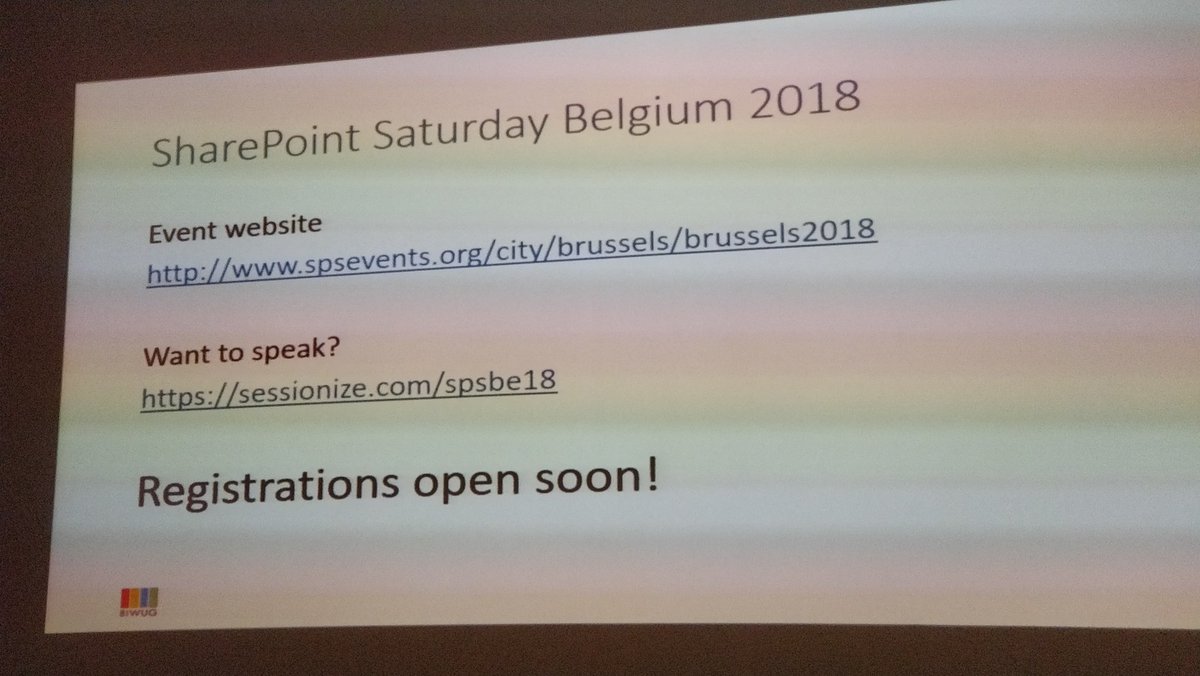 JanMulkens's tweet image. #SPSBE is on october 20th
#SharePointSaturday
#Sharepoint #Azure #SqlServer
#CallForSpeakers #CFP