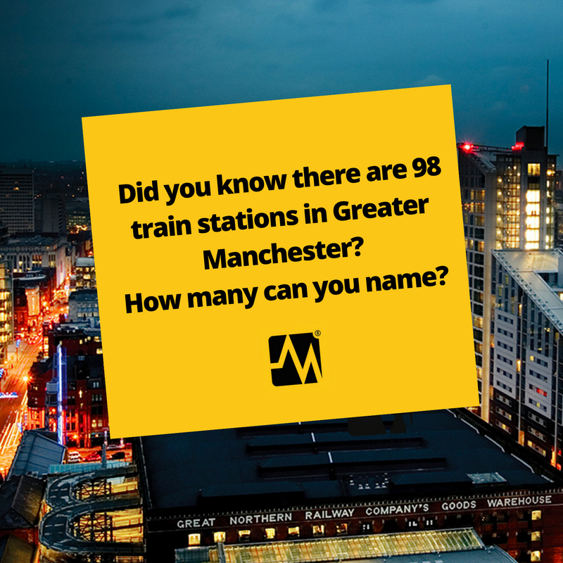 McrPulse's tweet photo. Let's play a game! How many train stations in Greater Manchester can you name?! NO CHEATING!! ๐๐๐#MANCFACT https://t.co/dgGSNyb82P