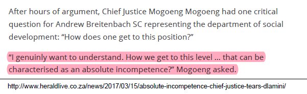 Dear ANC. This is what our Chief Justice had to say about #BathabileDlamini. She has further been censured by the Black Lawyers Assoc for threatening the judiciary. If you wish to provide sheltered employment for such a person then carry the embarrassment in your name. Not mine.