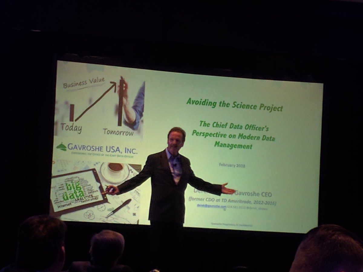 Reltio's tweet image. Derek Strauss @derek_strauss, CEO @ Gavroshe speaks @ #DataDriven18 &quot;Avoiding the Science Project – The Perspective of #CDO on #ModernDataManagement #MDM