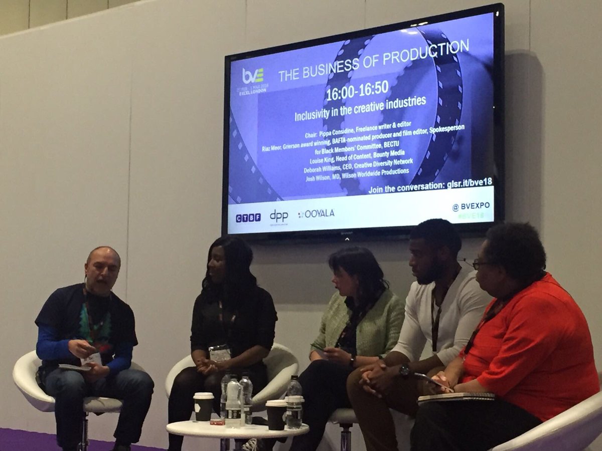 QueenLouKing's tweet photo. Great panel &amp; debate @BVExpo on Inclusivity in Creative Industries! We concluded that diversity is positive for businesses &amp; audiences 👍🏾 https://t.co/G60JC64gEw