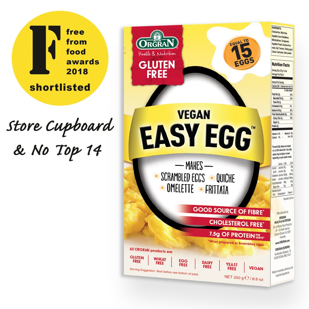 We're delighted to announce our Vegan Easy Egg has been shortlisted for the Store Cupboard and No Top 14 at this years <a href="/FFFoodAwards/">Free From Awards</a>