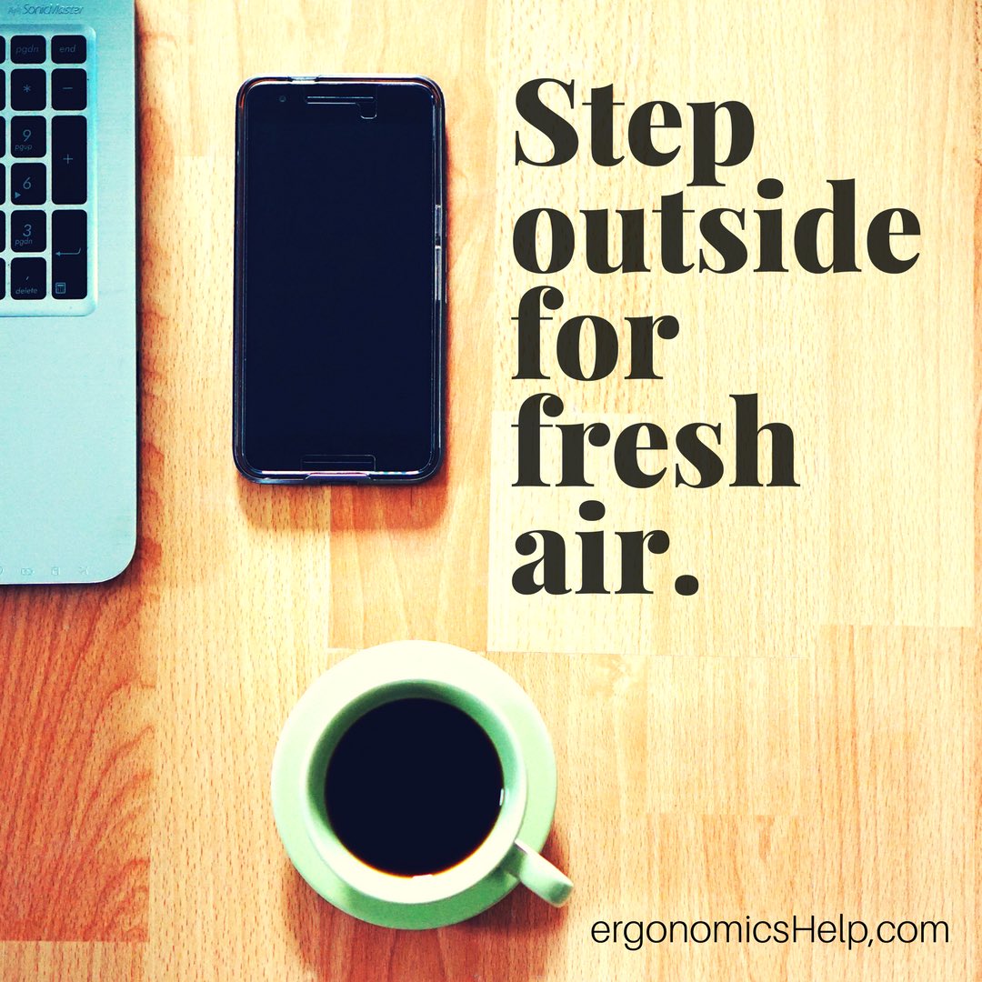 DJAR's tweet photo. Taking breaks from work can not only enhance productivity but is also good for musculoskeletal health! #ergonomics #TuesdayThought #standingdesk #hr https://t.co/K3FvjBVdXu