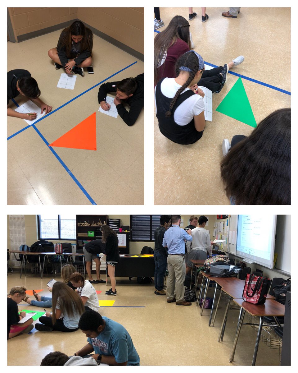 NEISD_MATH's tweet image. Awesome transformation activity in Mr. G’s pre-AP geometry!! Students are engaged, communicating, collaborating, verifying, and given student choice. #geomchat #neisdmath