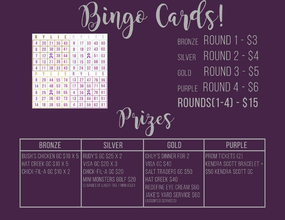 RRstuco2018's tweet photo. Looking to win prom tickets or gift cards? Here's some of the prizes you can win tomorrow at bingo night! You may purchase bingo cards at the door or @ https://t.co/Yeu3vcJnjx https://t.co/zJKRqfvSI6