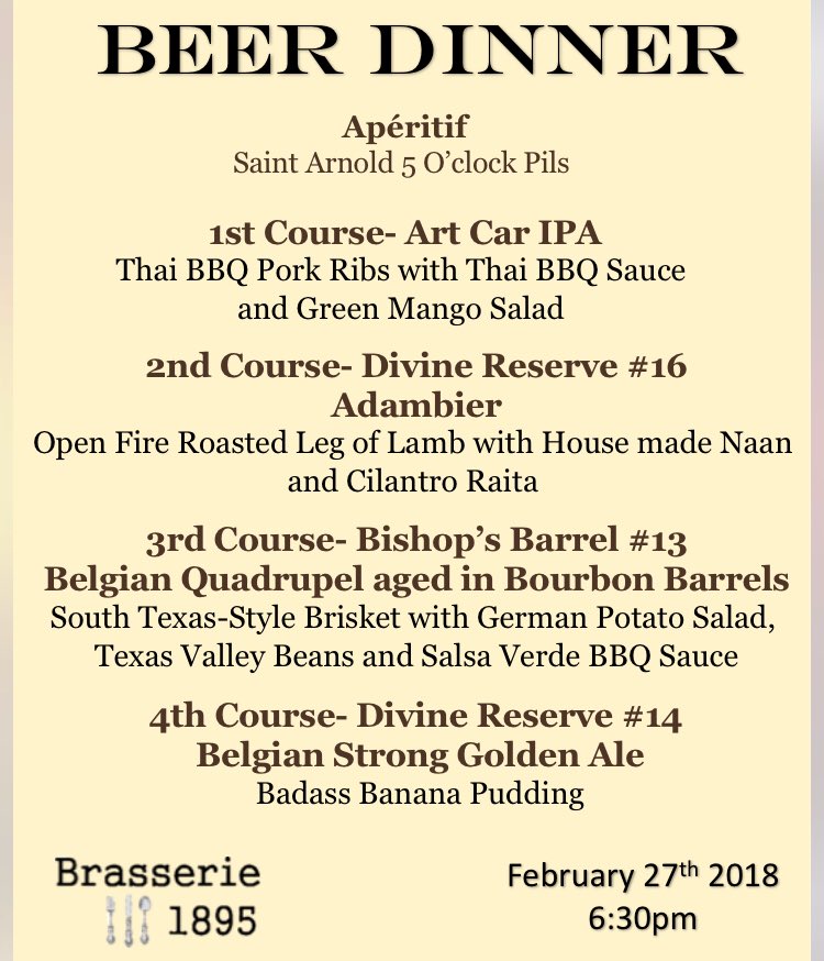 There are still a few spots left. <a href="/SaintArnold/">Saint Arnold Brewing Company</a> owner Brock Wagner, our Brewing Operations Manager Aaron Inkrott and myself would love to see all of your faces there tonight!