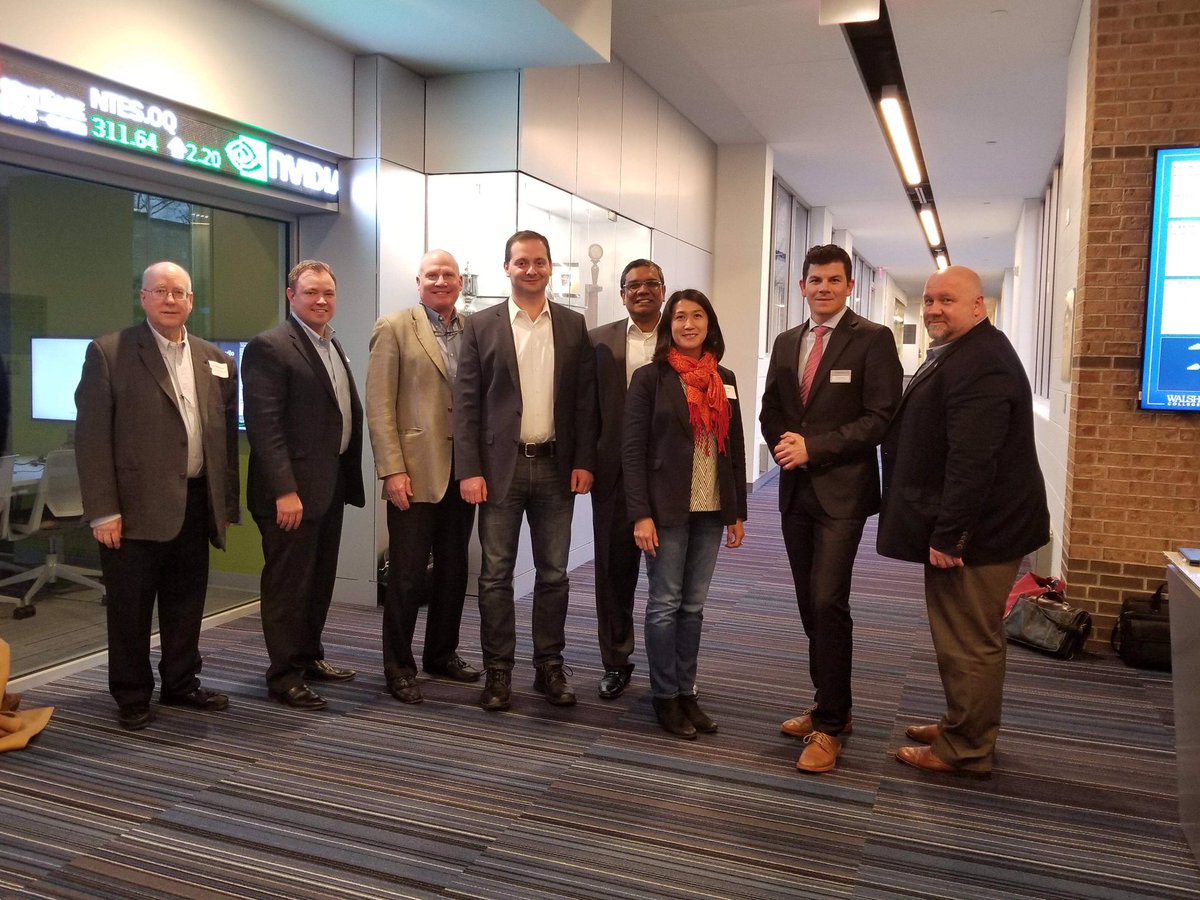 GamicEvent's tweet photo. Our wonderful judges at the 10th Annual GAMIC Semi-Finals. From left to right: Colin McKillop, Chris Brower, Craig Barnes, Mike Pinelis, Santosh Anishetty, Estella Woo, Fabian Koark, and John Bedz. Not pictured: David McShane. #Walshcollege #Troy #Michigan #GAMIC2018 #DetroitSF https://t.co/grQosIN5QX