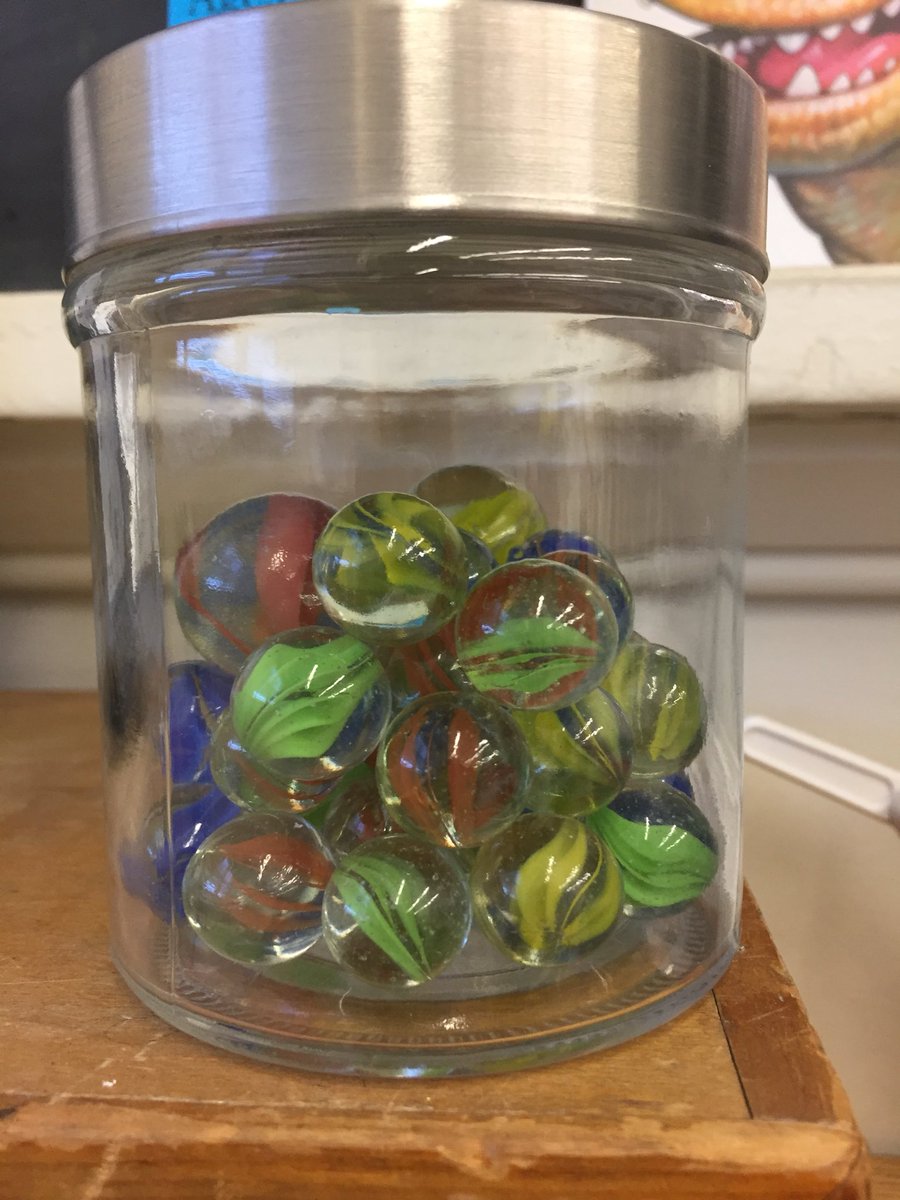 Goossens_Teach's tweet photo. Our marble jar is filling up! Once it’s full we’ll be having a pizza, pyjama and stuffy party!! Great work 1/2’s!!! https://t.co/7XaxdQoIAH