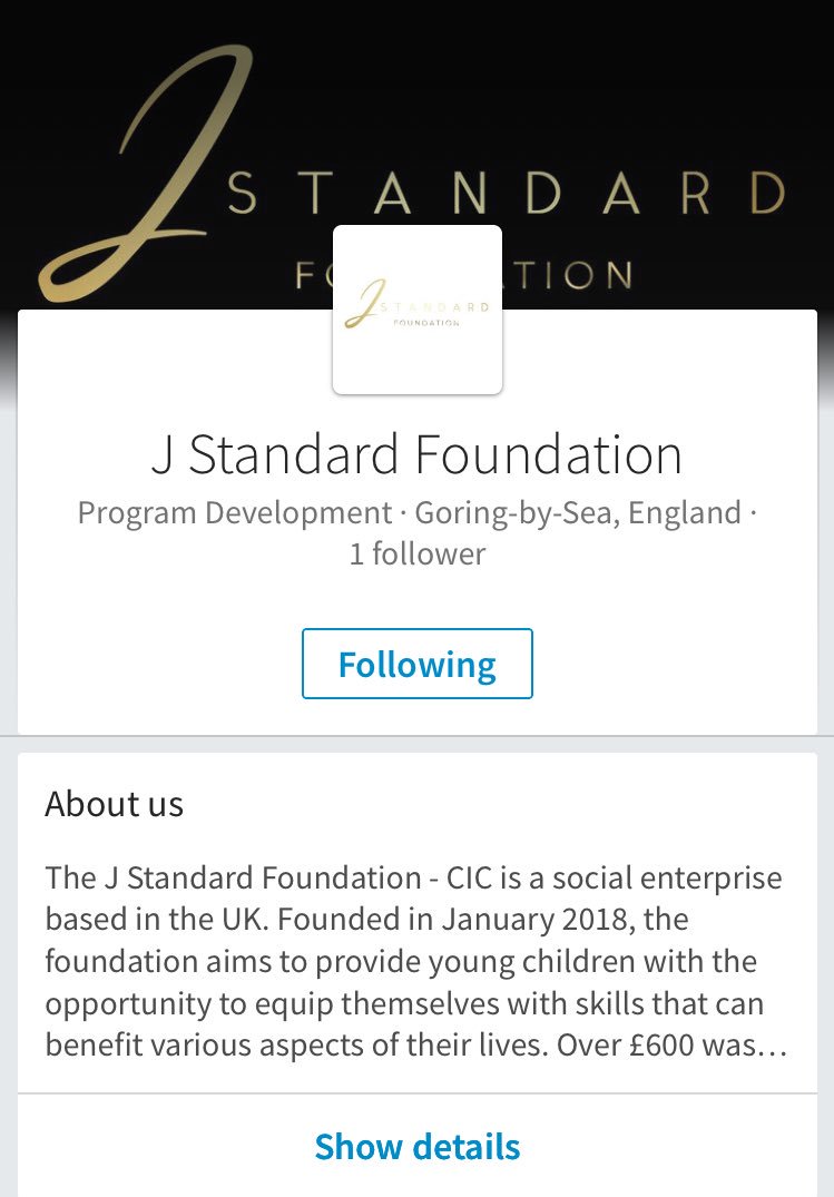 JStandardFDN's tweet photo. Follow us on our official @LinkedIn  page for updates and more information about the Foundation. Our website is coming soon! https://t.co/Rc9rmEyoiX