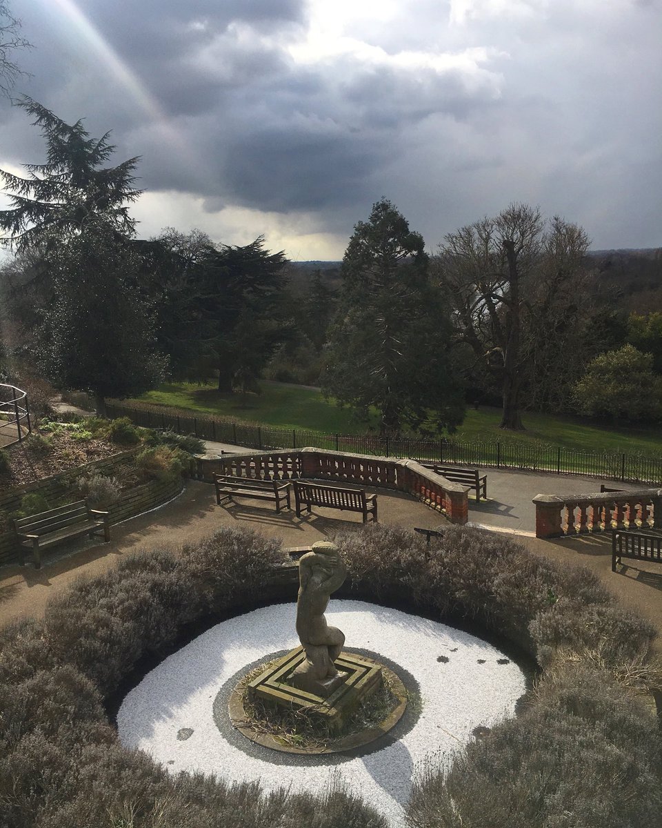 MyRichmondLdn's tweet photo. Today in #Richmond ❄️ The snow had only settled around the Aphrodite Fountain (Bulbous Betty) this morning and it looked pretty magical!

#BeastFromTheEast #LoveLocal https://t.co/FEtdYktsrx
